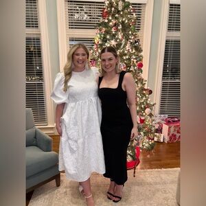 ASOS white jaquard midi dress